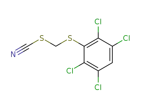 Molecular Structure of 22292-88-2 (2,3,5,6-Tetrachlorphenylmercaptomethylthiocyanat)