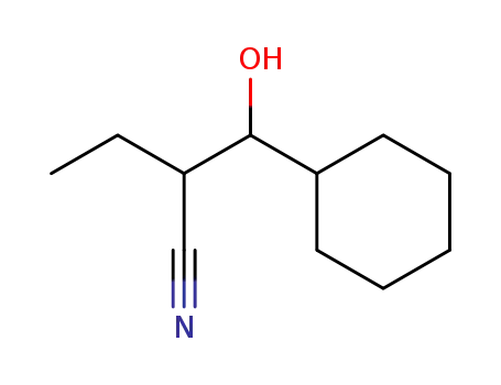 2-Aethyl-3-cyclohexyl-3-hydroxy-propionitril
