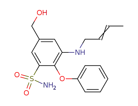 Molecular Structure of 62273-34-1 (Benzenesulfonamide, 3-(2-butenylamino)-5-(hydroxymethyl)-2-phenoxy-)