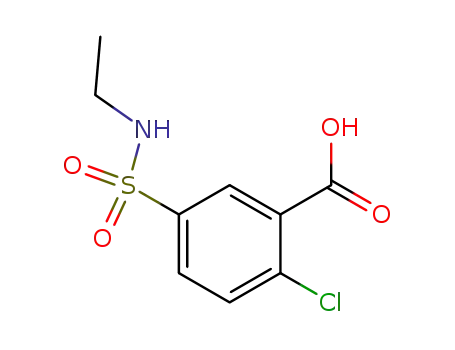 Molecular Structure of 74138-29-7 (2-chloro-5-[(ethylamino)sulfonyl]benzoic acid)