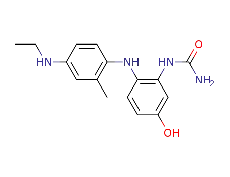 Molecular Structure of 57838-80-9 ([2-(4-Ethylamino-2-methyl-phenylamino)-5-hydroxy-phenyl]-urea)