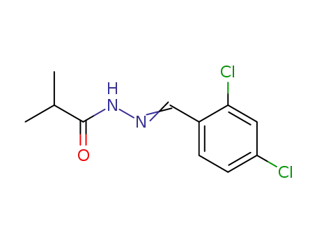 Molecular Structure of 25996-52-5 (Propanoic acid,2-methyl-, 2-[(2,4-dichlorophenyl)methylene]hydrazide)
