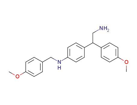 Molecular Structure of 21904-25-6 (2-<4-N'-(p-Methoxybenzyl)aminophenyl>-2-<4-methoxyphenyl)ethylamin)