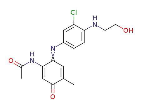 N-{6-[(E)-3-Chloro-4-(2-hydroxy-ethylamino)-phenylimino]-4-methyl-3-oxo-cyclohexa-1,4-dienyl}-acetamide