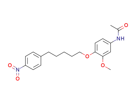 1-<4-Acetamino-2-methoxy-phenoxy>-5-<4-nitro-phenyl>-pentan