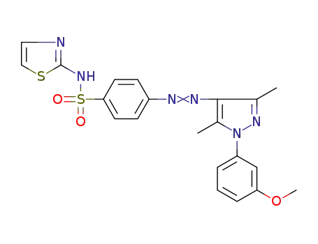 4-[1-(3-methoxy-phenyl)-3,5-dimethyl-1<i>H</i>-pyrazol-4-ylazo]-<i>N</i>-thiazol-2-yl-benzenesulfonamide