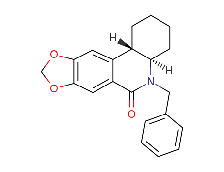 5-benzyl-(4a<i>r</i>,11b<i>t</i>)-1,3,4,4a,5,11b-hexahydro-2<i>H</i>-[1,3]dioxolo[4,5-<i>j</i>]phenanthridin-6-one