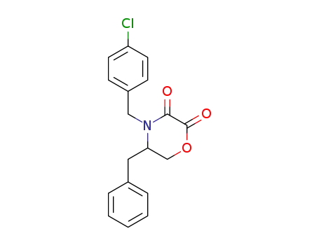 Molecular Structure of 19064-53-0 (5-benzyl-4-(4-chlorobenzyl)morpholine-2,3-dione)