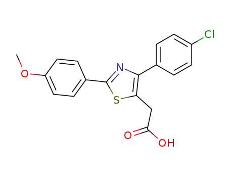 2-p-methoxyphenyl-4-p-chlorophenylthiazol-5-ylacetic acid