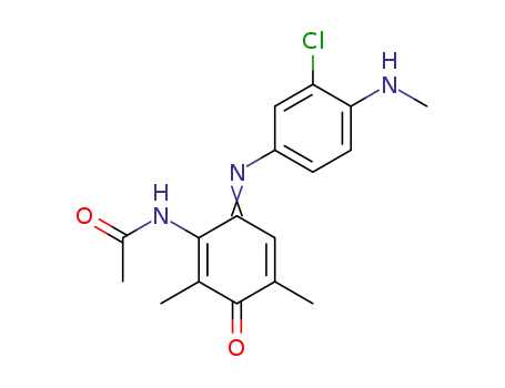 N-{6-[(Z)-3-Chloro-4-methylamino-phenylimino]-2,4-dimethyl-3-oxo-cyclohexa-1,4-dienyl}-acetamide