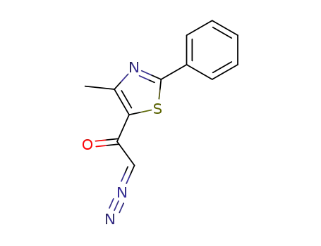 Molecular Structure of 54001-24-0 (Ethanone, 2-diazo-1-(4-methyl-2-phenyl-5-thiazolyl)-)