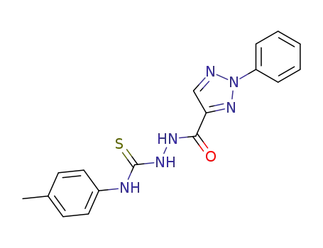 Molecular Structure of 62289-71-8 (2H-1,2,3-Triazole-4-carboxylic acid, 2-phenyl-,
2-[[(4-methylphenyl)amino]thioxomethyl]hydrazide)