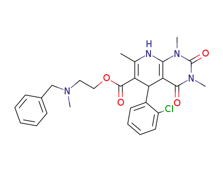 2-(N-benzyl-N-methylamino)ethyl 5-(2-chlorophenyl)-1,2,3,4,5,8-hexahydro-1,3,7-trimethyl-2,4-dioxopyrido<2,3-d>pyrimidine-6-carboxylate