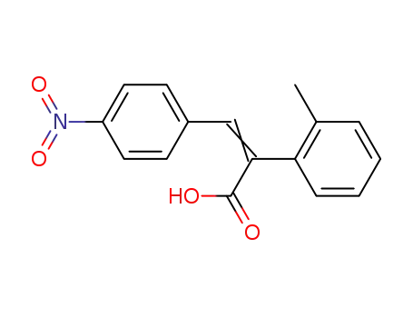 Molecular Structure of 21320-80-9 (2-(2-methylphenyl)-3-(4-nitrophenyl)prop-2-enoic acid)