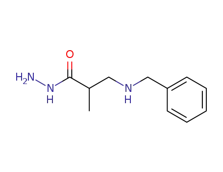 Molecular Structure of 61283-01-0 (Propanoic acid, 2-methyl-3-[(phenylmethyl)amino]-, hydrazide)