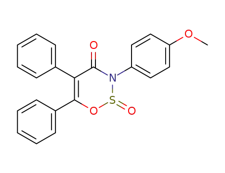 3-(4-methoxy-phenyl)-2-oxo-5,6-diphenyl-2,3-dihydro-2λ<sup>4</sup>-[1,2,3]oxathiazin-4-one