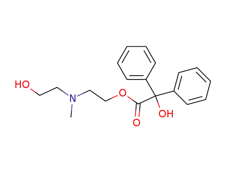 Molecular Structure of 94915-14-7 (Benzilsaeure-<2-(N-methyl-N-(2-hydroxyaethyl)-amino)-aethylester>)