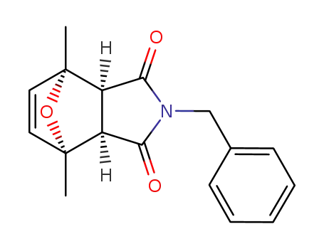 Molecular Structure of 64251-55-4 (4,7-Epoxy-1H-isoindole-1,3(2H)-dione,
3a,4,7,7a-tetrahydro-4,7-dimethyl-2-(phenylmethyl)-)