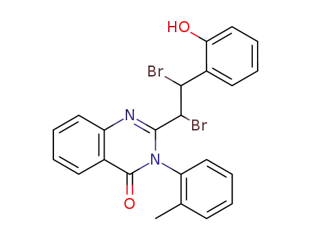 4(3H)-Quinazolinone,
2-[1,2-dibromo-2-(2-hydroxyphenyl)ethyl]-3-(2-methylphenyl)-