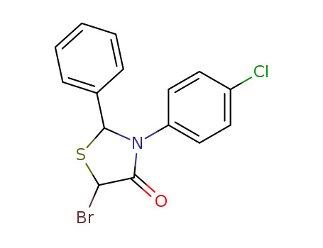 5-Bromo-3-(4-chloro-phenyl)-2-phenyl-thiazolidin-4-one