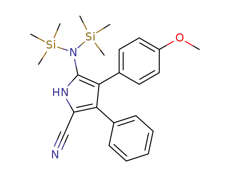 5-(1,1,1,3,3,3-Hexamethyl-disilazan-2-yl)-4-(4-methoxy-phenyl)-3-phenyl-1H-pyrrole-2-carbonitrile
