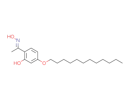 Molecular Structure of 61097-01-6 (Ethanone, 1-[4-(dodecyloxy)-2-hydroxyphenyl]-, oxime)