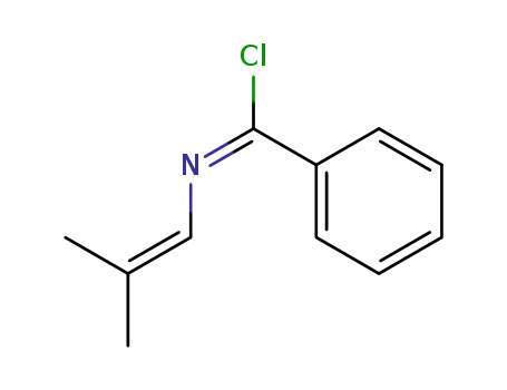 Molecular Structure of 112081-41-1 (Benzenecarboximidoyl chloride, N-(2-methyl-1-propenyl)-)
