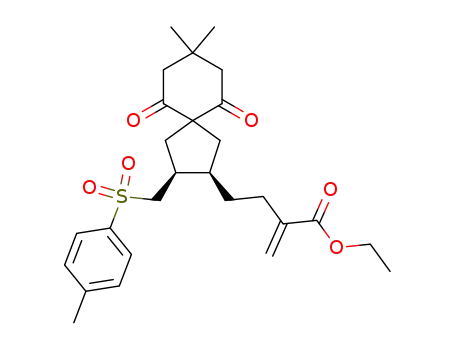 2-(3-ethoxycarbonyl-3-buten-1-yl)-3-p-toluenesulfonylmethyl-8,8-dimethyl-spiro<4.5>octa-6,10-dione
