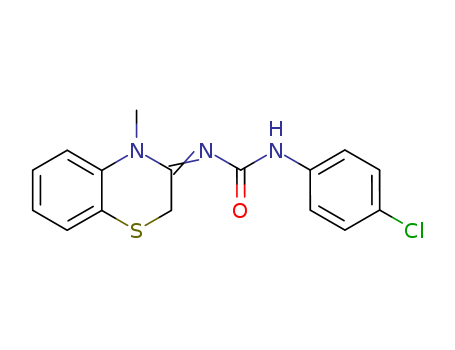 Urea,N-(4-chlorophenyl)-N'-(4-methyl-2H-1,4-benzothiazin-3(4H)-ylidene)-
