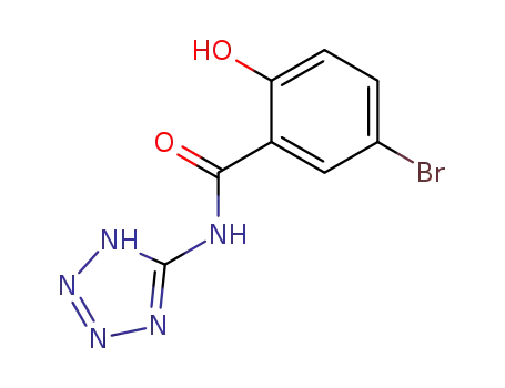 5-bromo-2-hydroxy-<i>N</i>-(1<sup>(2)</sup><i>H</i>-tetrazol-5-yl)-benzamide