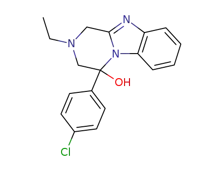 4-p-chlorophenyl-2-ethyl-4-hydroxy-3,4-dihydopyrazino<1,2-a>benzimidazole