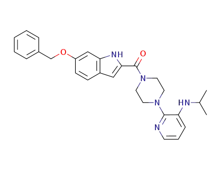 [6-(benzyloxy)-1H-indol-2-yl]{4-[3-(propan-2-ylamino)pyridin-2-yl]piperazin-1-yl}methanone