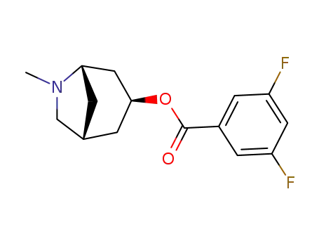 (+/-)-6-methyl-6-azabicyclo<3.2.1>octan-3β-ol 3,5-difluorobenzoate