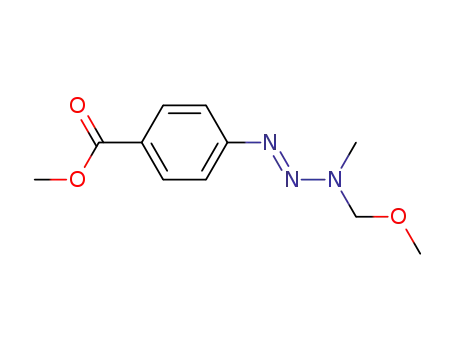 Molecular Structure of 90476-17-8 (methyl 4-[(1E)-3-(methoxymethyl)-3-methyltriaz-1-en-1-yl]benzoate)