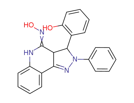 3-(2-hydroxy-phenyl)-2-phenyl-2,3,3a,5-tetrahydro-pyrazolo[4,3-<i>c</i>]quinolin-4-one oxime