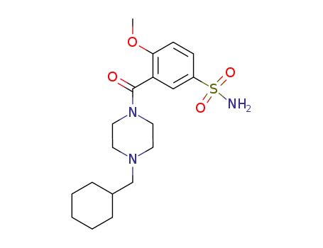 Molecular Structure of 102535-29-5 (3-(4-Cyclohexylmethyl-piperazine-1-carbonyl)-4-methoxy-benzenesulfonamide)