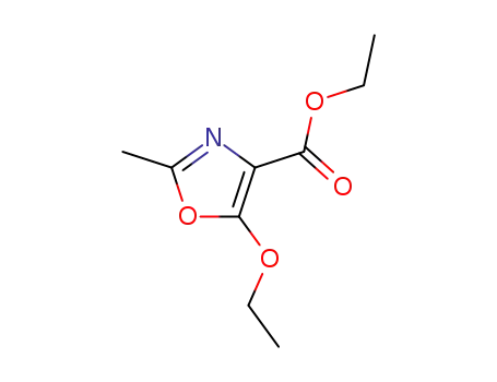 Molecular Structure of 3357-55-9 (ETHYL 5-ETHOXY-2-METHYLOXAZOLE-4-CARBOXYLATE)
