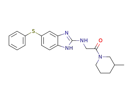 1-(3-Methyl-piperidin-1-yl)-2-(5-phenylsulfanyl-1H-benzoimidazol-2-ylamino)-ethanone