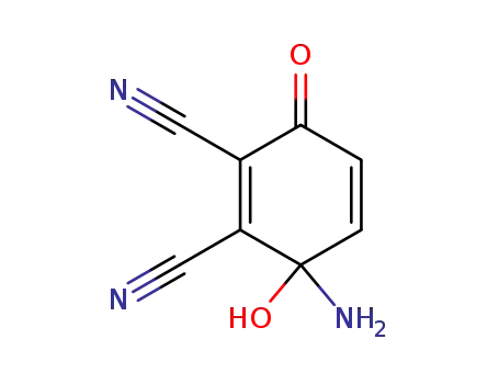 Molecular Structure of 87963-46-0 (1,4-Cyclohexadiene-1,2-dicarbonitrile, 3-amino-3-hydroxy-6-oxo-)