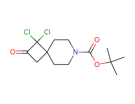 Molecular Structure of 396653-31-9 (7-Azaspiro[3.5]nonane-7-carboxylic acid, 1,1-dichloro-2-oxo-,
1,1-dimethylethyl ester)