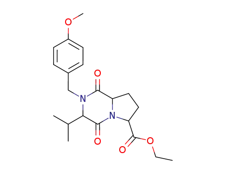 Pyrrolo[1,2-a]pyrazine-6-carboxylic acid,
octahydro-2-[(4-methoxyphenyl)methyl]-3-(1-methylethyl)-1,4-dioxo-,
ethyl ester