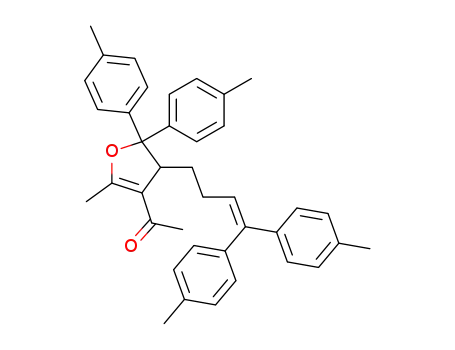 3-Acetyl-4-<4,4-bis(4-methylphenyl)-3-butenyl>-5,5-bis(4-methylphenyl)-2-methyl-4,5-dihydrofuran