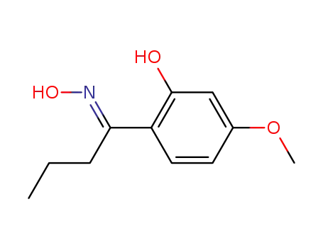 Molecular Structure of 143286-57-1 (1-Butanone, 1-(2-hydroxy-4-methoxyphenyl)-, oxime)