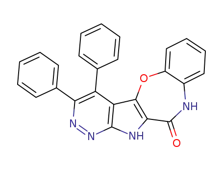Molecular Structure of 141238-75-7 (3,4-diphenyl-11-oxo-10,11-dihydro-12H-pyridazino<4',3':4,5>pyrrolo<3,2-b>benzoxazepine)