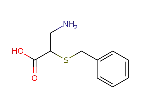 Molecular Structure of 66211-23-2 (Propanoic acid, 3-amino-2-[(phenylmethyl)thio]-)