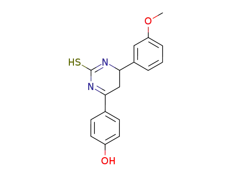 2(1H)-Pyrimidinethione,
5,6-dihydro-4-(4-hydroxyphenyl)-6-(3-methoxyphenyl)-