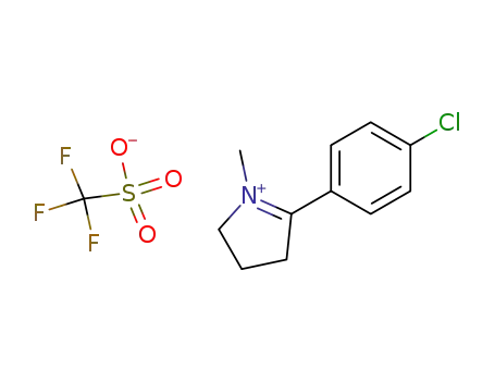 Molecular Structure of 111399-31-6 (1-methyl-2-(4-chlorophenyl)-1-pyrrolinium trifluoromethanesulfonate)