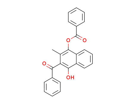 Molecular Structure of 97971-66-9 (Methanone, [4-(benzoyloxy)-1-hydroxy-3-methyl-2-naphthalenyl]phenyl-)