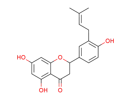 4H-1-Benzopyran-4-one,
2,3-dihydro-5,7-dihydroxy-2-[4-hydroxy-3-(3-methyl-2-butenyl)phenyl]-