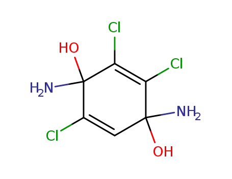 Molecular Structure of 87963-51-7 (2,5-Cyclohexadiene-1,4-diol, 1,4-diamino-2,3,5-trichloro-)